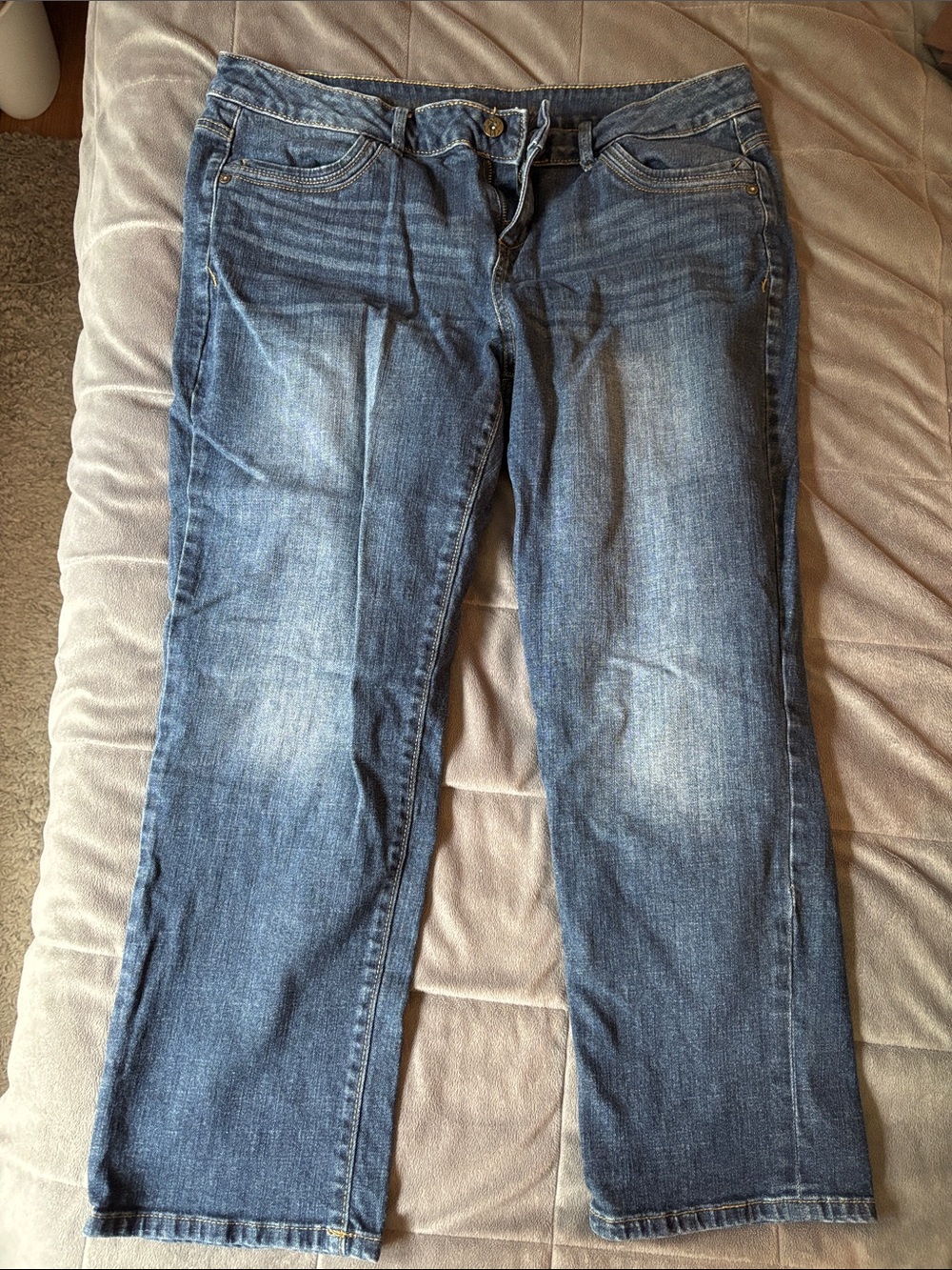 Women's Blue Denim Jeans - Classic Straight Fit